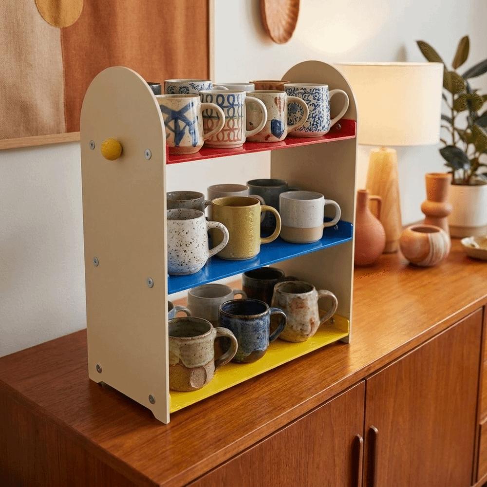 Plastic Water Cup Storage Rack Large Capacity Mug Holder Tea Bag Storage Rack Office
