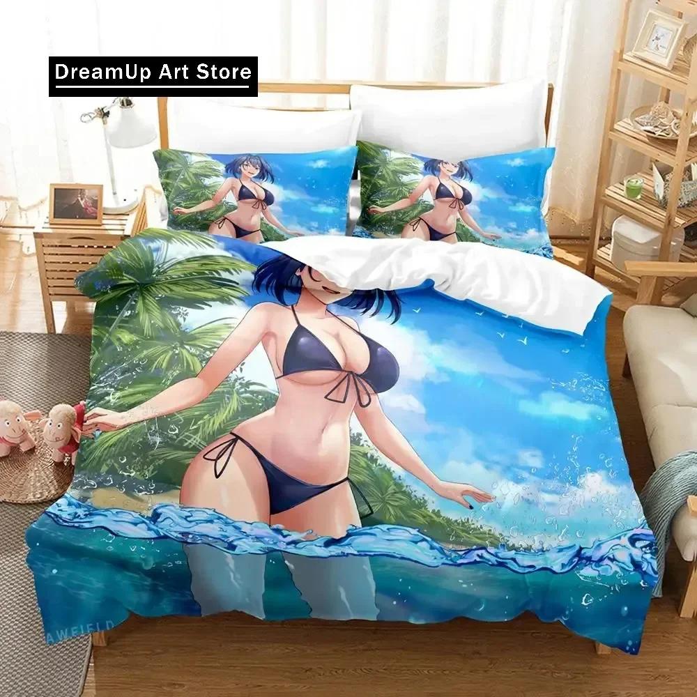 Oro Kronii Set Biancheria da Letto Singolo Piazza e Mezza Matrimoniale King Size Set Letto Adulto Bambino Camera da Letto Set Copripiumino Anime parure de lit Letto