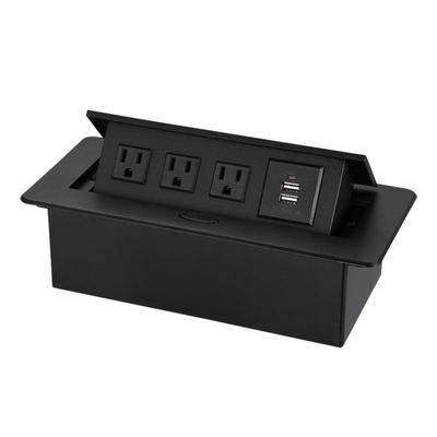 Multifunktionale Einbau-Schreibtisch-Verstecksteckdose Dämpfendes Pop-up-Steckdosenleiste Lade-USB-Steckdose