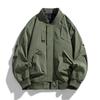 Men's Spring and Autumn Thin Plus Size Solid Color Zipper Casual and Comfortable Workwear Jacket