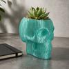 Totenkopf Pflanzgefäß Gotisches Skelett Wandhänge Pflanzgefäß Gruseliger Totenkopf Kopf Blumentopf für Halloween Wohnzimmer Schlafzimmer Zuhause