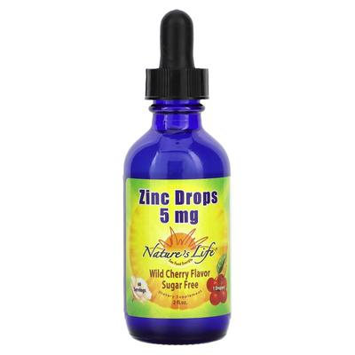 Zinc Drops, Sugar Free, Wild Cherry, 5Mg, 2Fl Oz