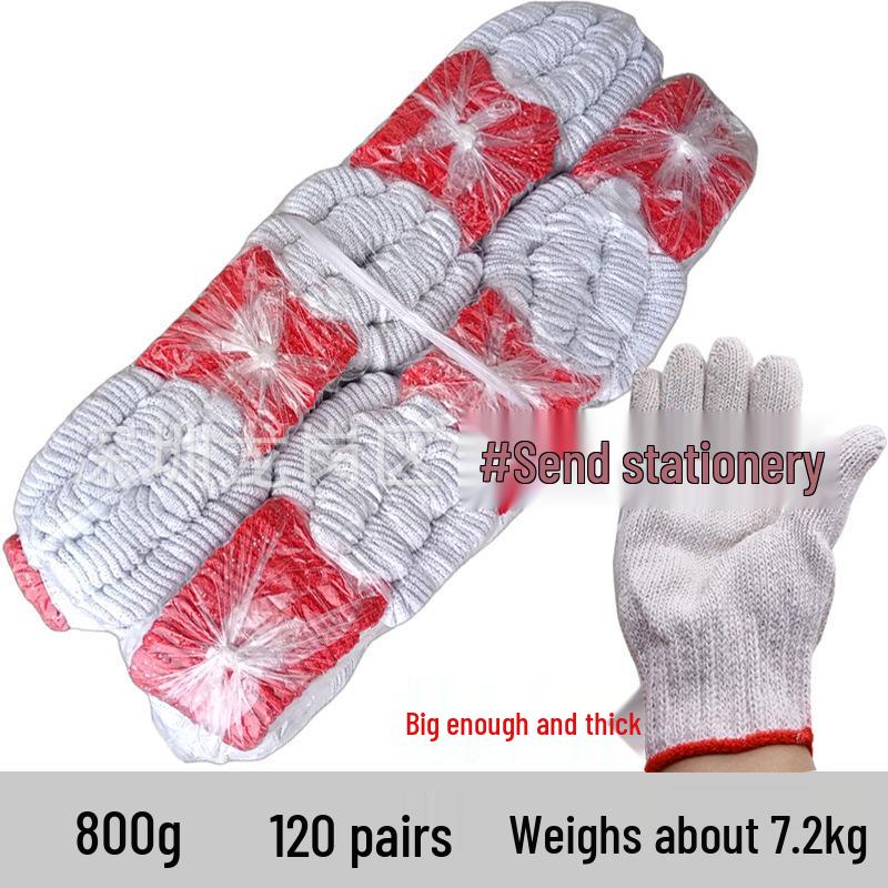 Unisex Anti-Slip Breathable Work Gloves - 120 Pairs, 600-900g, Wear-Resistant