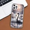 Black Swan Noble Phone Case For Apple iPhone 11 12 13 15 14 Pro 7 XR X XS Max 8 Plus + Mini SE Customized Print Soft Cover