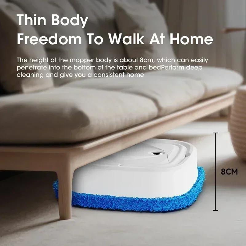 Smart Robotic Vacuum Cleaner 2000Pa Strong Suction Auto Mopping Wireless App Control Auto-Charging for Pet Hair Hard Floor