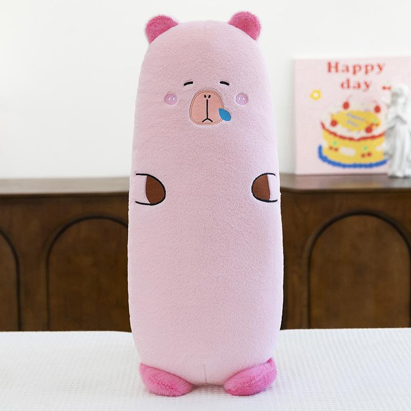 

Capybara Cute Plush Toy Cartoon Animal Doll For Girls Gift Decoration Bedroom 60cm розовый