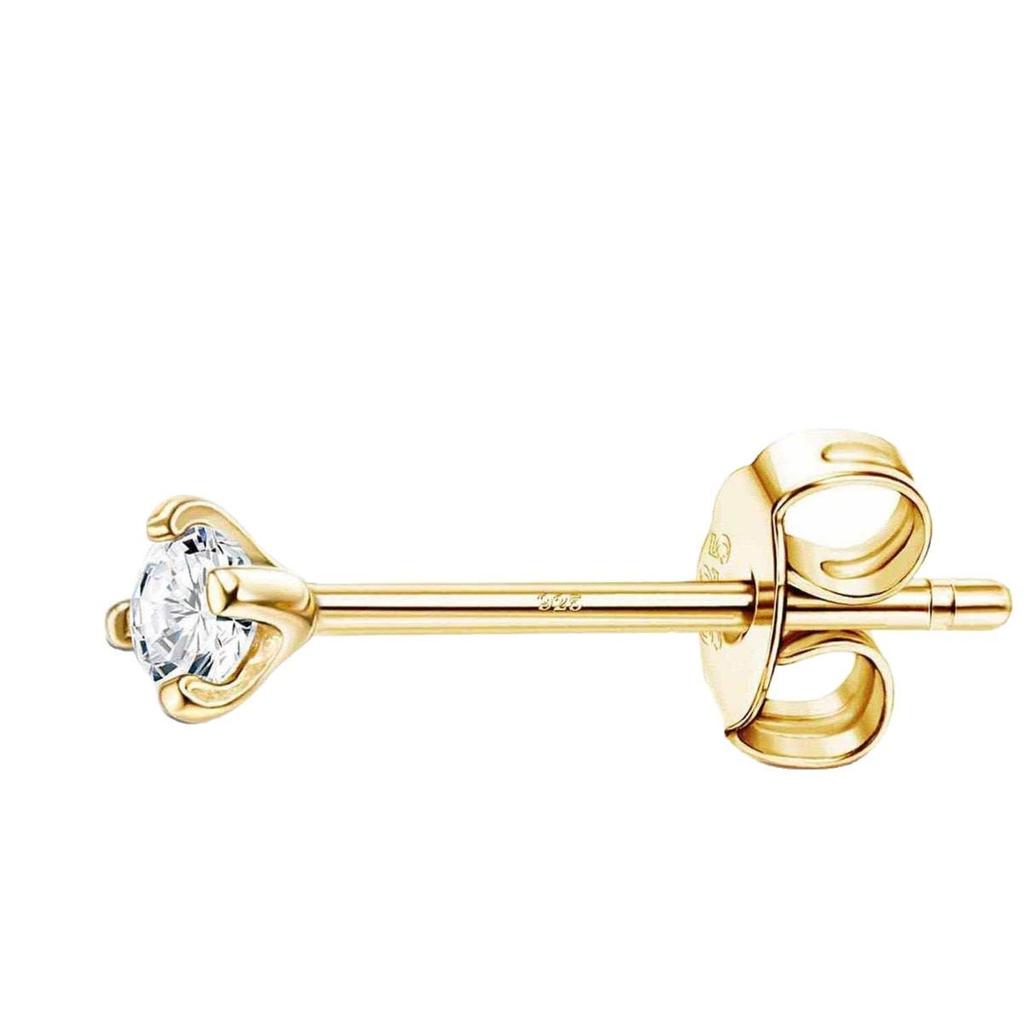 S925 Sterling Silver Diamond Stud Earrings for Women, Minimalist & Petite, Sleep-Friendly, Perfect for Piercings