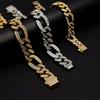 Tarnish Free Zircon 15mm Hip Hop Iced Out Cuban Link Chain Necklace Jewelry for Men