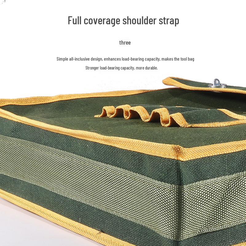 Durable Canvas Electrician Tool Bag - Multifunctional, Thickened Hardware Storage