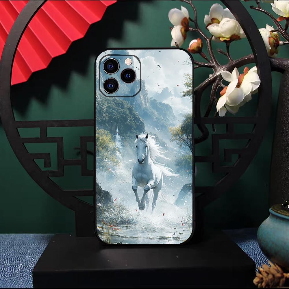 Cool Running Horse Phone Case For IPhone 17 Pro Max 16 15 14 Pro Max 13 11 X Xs Xr 8 7Plus Silicone Cover