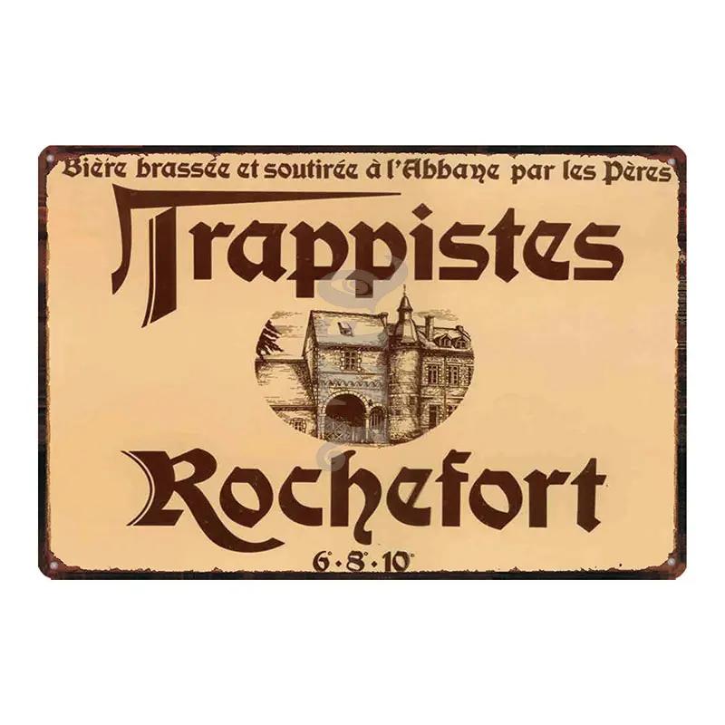 Orval Chimay Westmalle Chouffe Targa in Metallo Vintage per Bar Club Muro Pub Ristorante Decorazione Casa Poster in Ferro DU-3599A