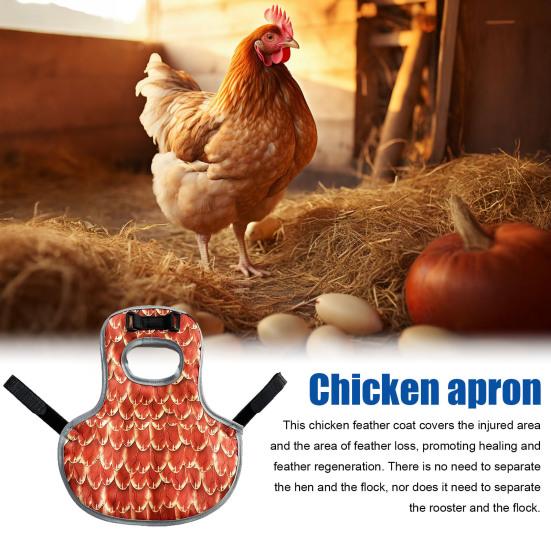 Chicken Saddle for Hens Waterproof Chicken Apron Back Protector with Adjustable Strap Hen Saddle Vest Jacket for Poultry Back Feather Protection