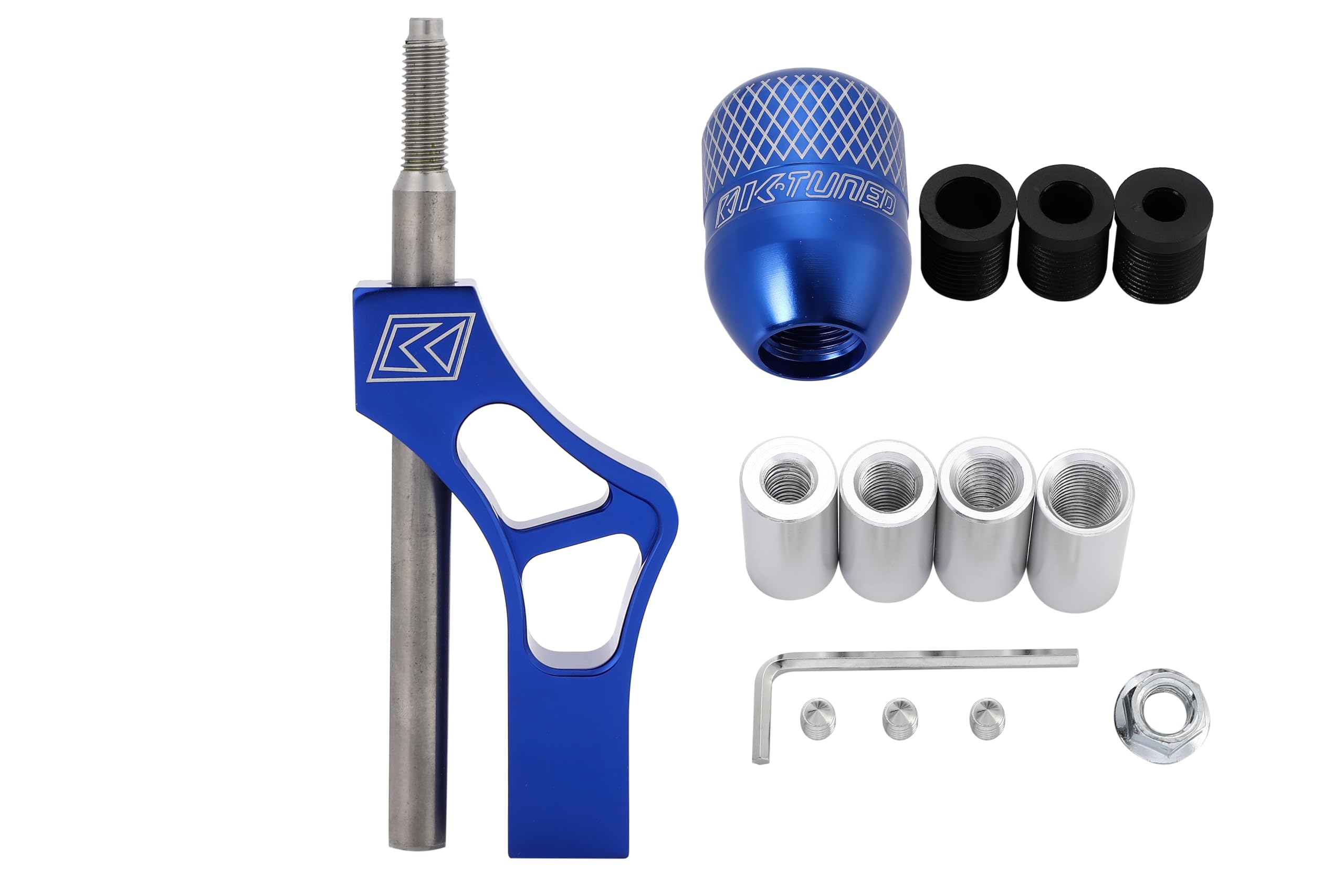 

Aluminum Alloy Shift Knob Extension for Trucks and Light Manual Long Adjustable Gear Lever Quick Shifter Universal Fit Vehicles, Transmission, синий