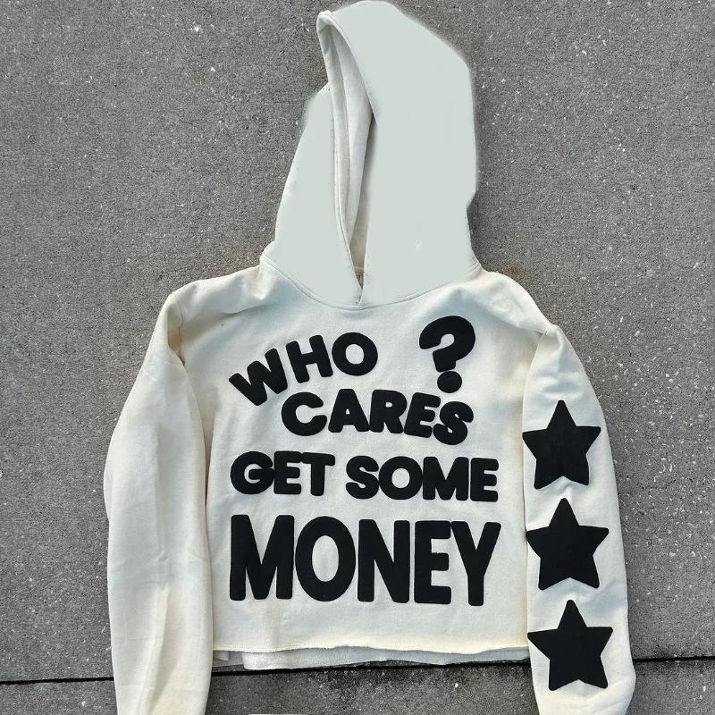 Autumn and Winter Hip Hop Y2K Street Style Letter Graffiti Printed Fashion Men's and Women's Warm Hoodies