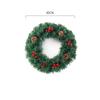 118236in Christmas Wreath Snowy Red Ribbon Berries Pine Cone Decor Xmas Gift