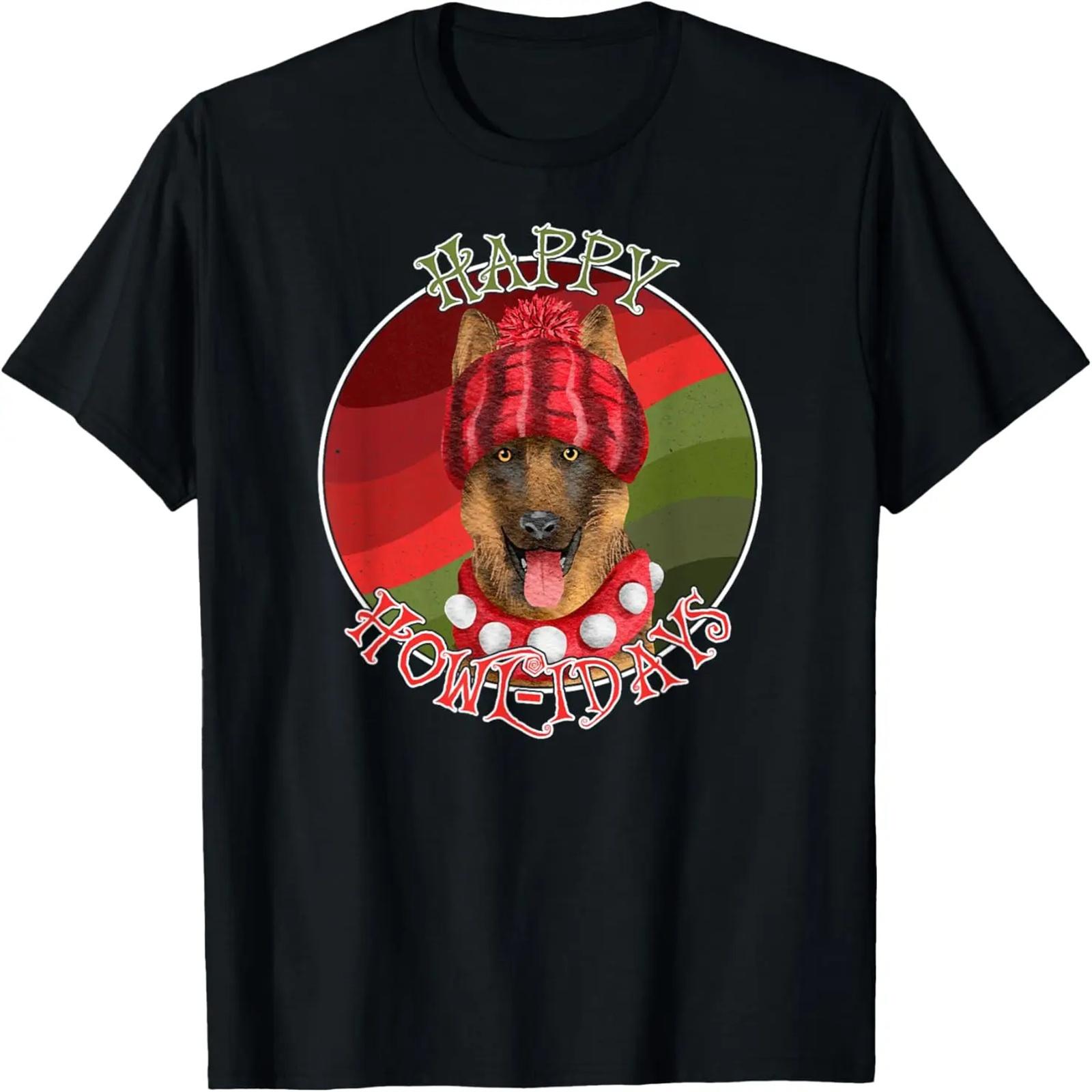 

Happy Howlidays - Christmas German Shepherd Dad Joke T-Shirt XXXXXL чорний