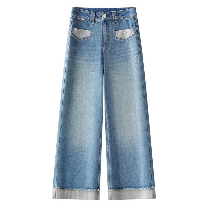 

Light-Wash High-Waisted Cropped Jeans for Women - Spring 2025 Collection S