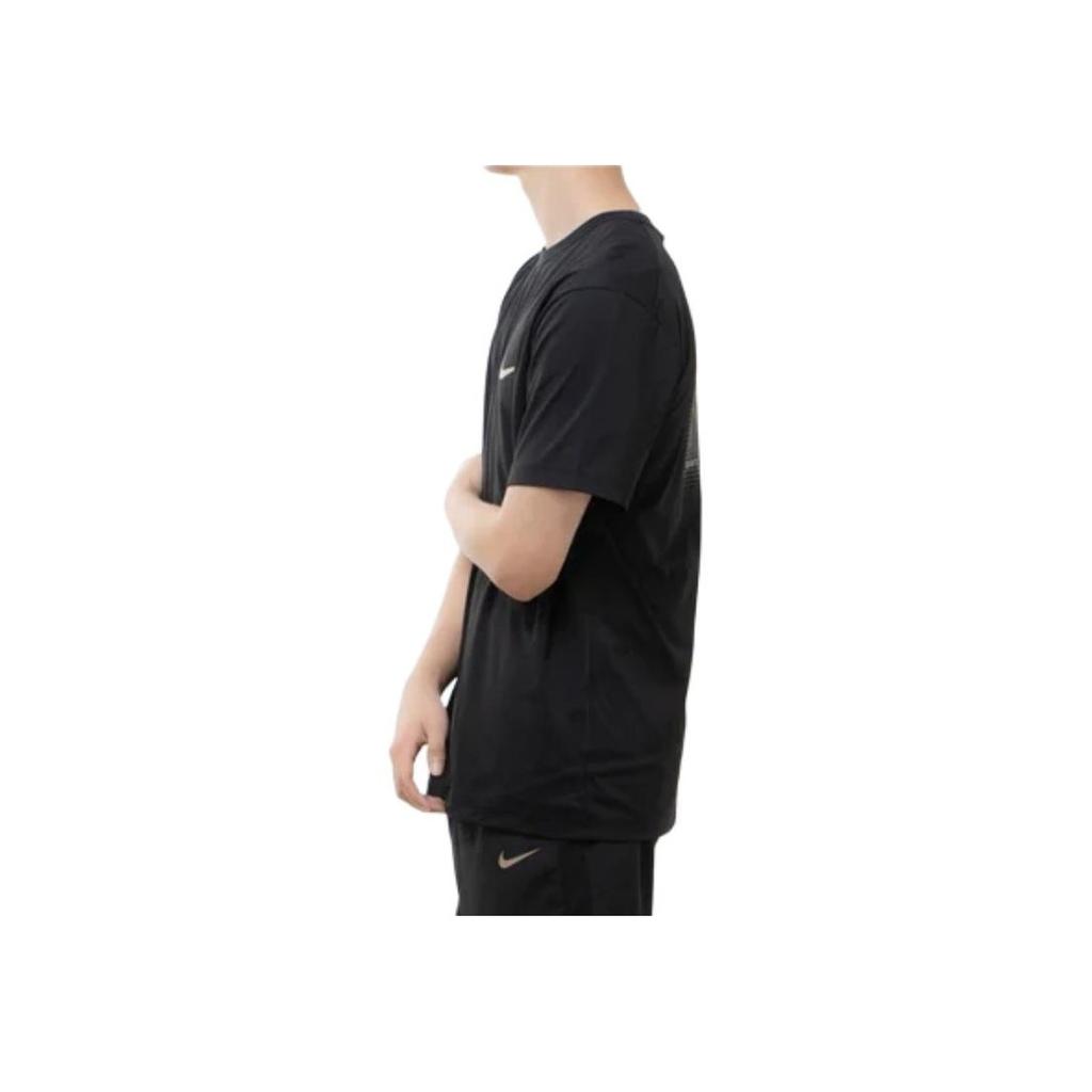 Nike Solid Color Crew Neck Print Casual Sport Short Sleeve T-Shirt Men Tops Black FN7290-010
