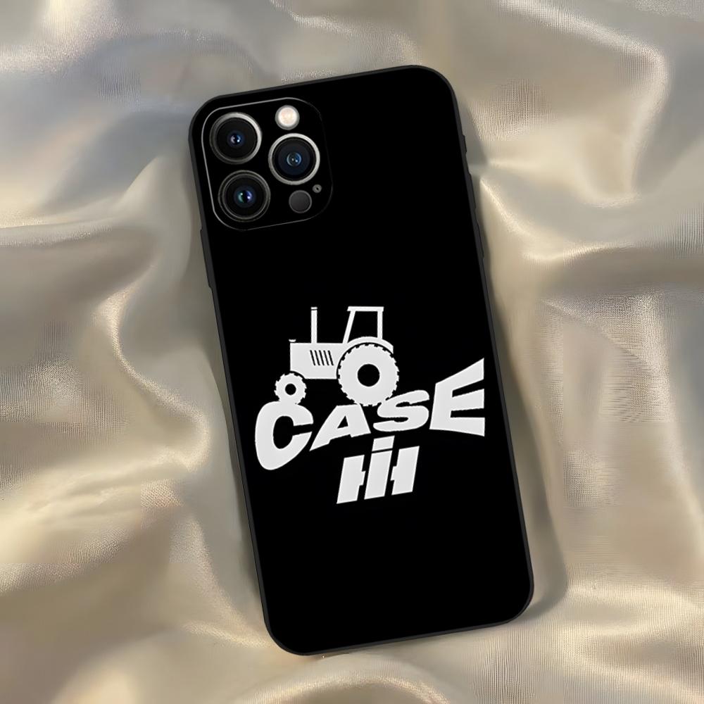 Coque de téléphone International Havester IH Tractor pour iPhone 16 15 14 13 12 11 Pro Max Xr X Xs Mini 8 Plus SE 2022 Noir Souple Si