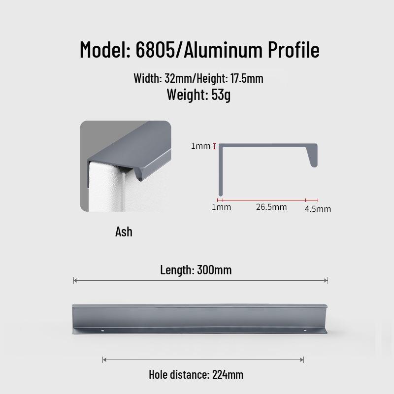 Modern Minimalist Black Invisible Handle for Cabinet Doors and Drawers