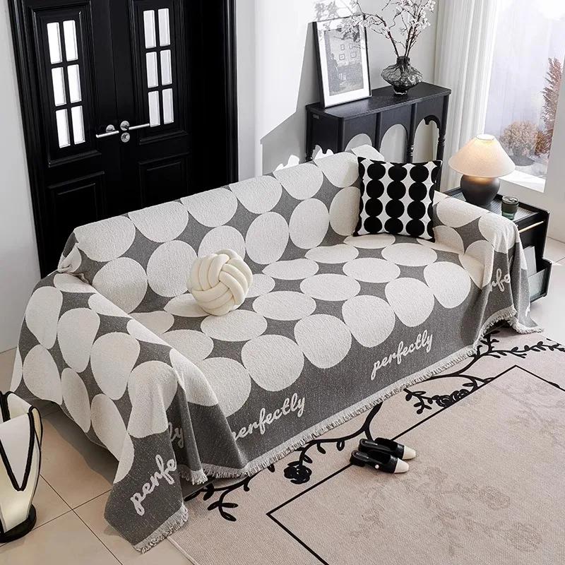 

High-end Retro Chenille Sofa Cover Cloth Autumn and Winter High-end Modern Thickened Sofa Cushion Four Seasons New Sofa Towel 180x130cm серый