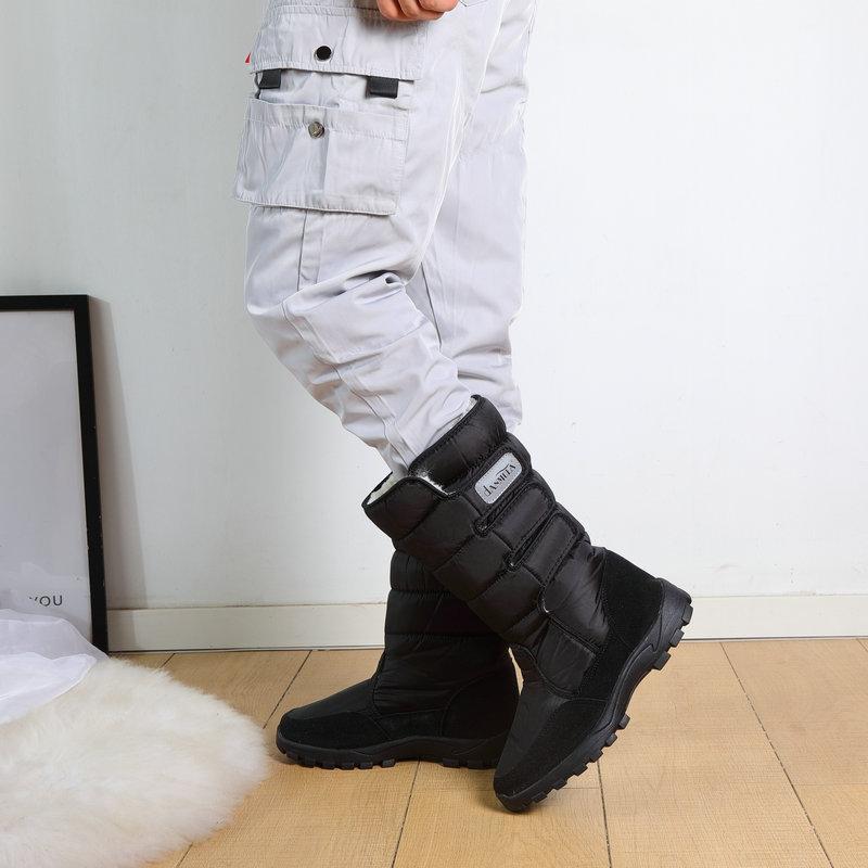 Mantissa Verarbeitung Übergröße Schneestiefel Hoher Schaft Unisex Drei Schnallen Winddicht und Schneefest Beinschutz Fabrik Rutschfest