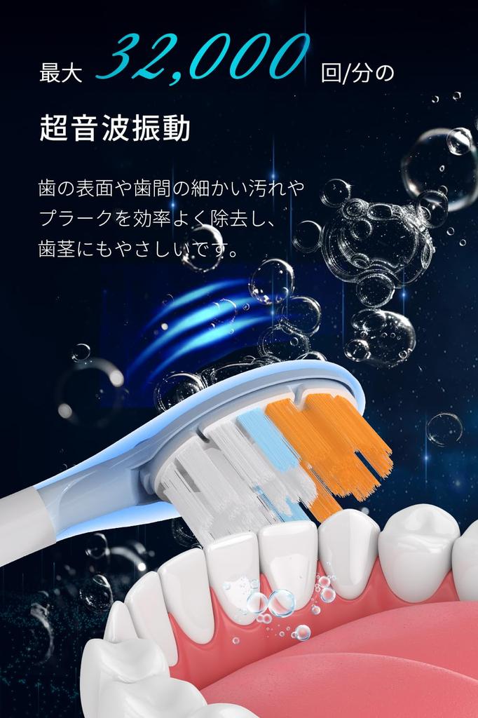 Goby Elektrisk Sonisk IPX7 Stille LCD Batterinivå Modus Plakk Inkluderer 2 Erstatnings Perfekt for Dag- og Hjemmebruk Tannbørste, Vibrasjon, Vanntett,