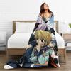 Anime Hunter X Hunter Blanket Coral Fleece Plush Killua Zoldyck Kurapika Freecss Gon Super Soft Throw Blankets for Bed Bed Rug