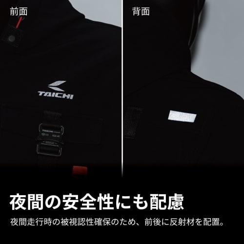RS TAICHI Bike Wear Riding Jacket Spring/Summer Breathable Quick Dry Water Repellent Stretch Built-in CE Protector Hood Can Be Fixed Quick Dry Parka R