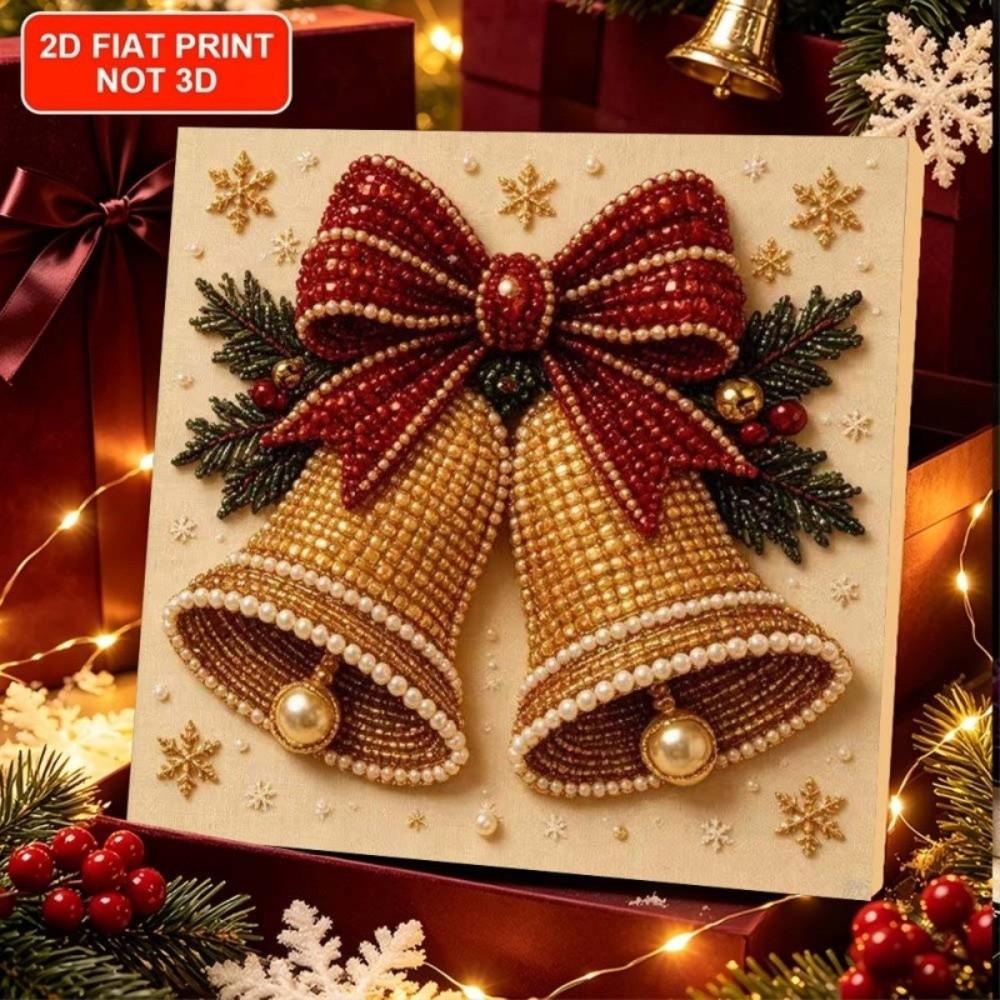 Canvas Christmas Diamond Collage DIY Craft Kit Christmas Wall Art Pearl Painting Kit