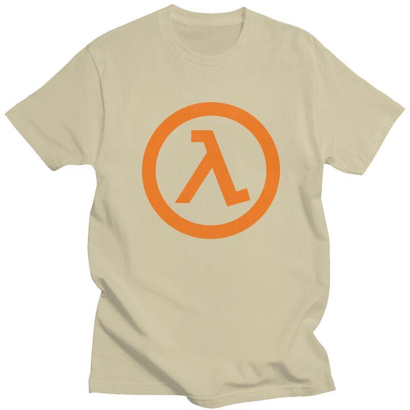 Custom Hot Game Half Life Lambda Logo T Shirt for Men Tshirt Fashion Tee Tshirt Slim Fit