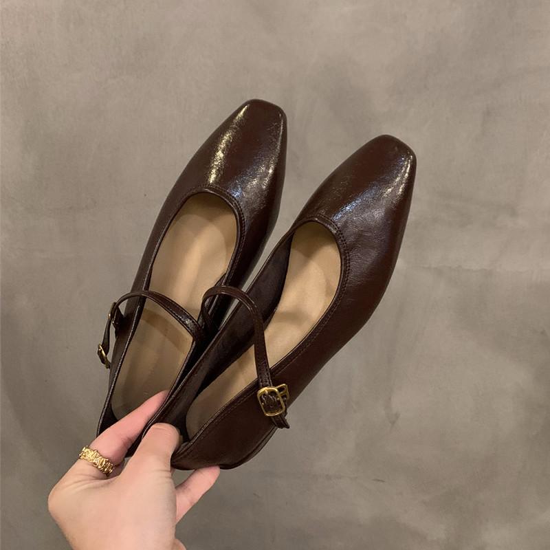 

Fashion Bailamos 2024 New Women Soft Flats Casual Outdoor Dress Flat Ballet Shoes Round Toe Shallow Slip On Flats Mary Jane Shoes Mujer 39