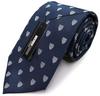 [MICHIKO LONDON] Michiko London Brand Necktie, Small Pattern, Emblem Pattern, 100% Silk, Crest, Jacquard Weave (B: Navy)