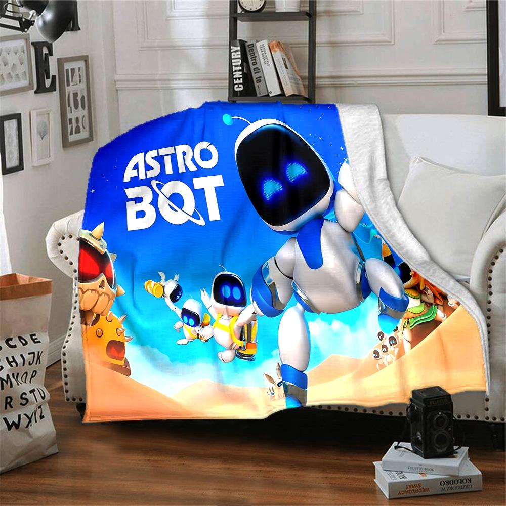 1pz Coperta in Flanella Astro Bot Adventure per Super Morbida Carina Comfort per Viaggio Biancheria da Letto Divano Divano Coperta Y7234