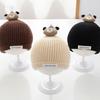 Prodyšná plyšová pletená čepice pro batole Odolná proti chladu Dětská čepice na ochranu uší Kojenecké oblečení
