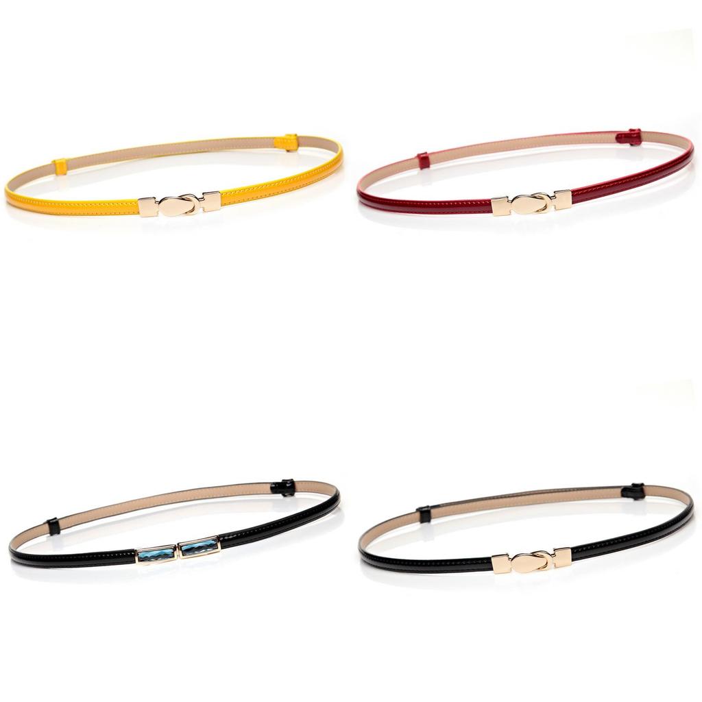 Leather Belt For Women With Round Alloy Buckle And Slim Design Perfect For Casual And Office Wear