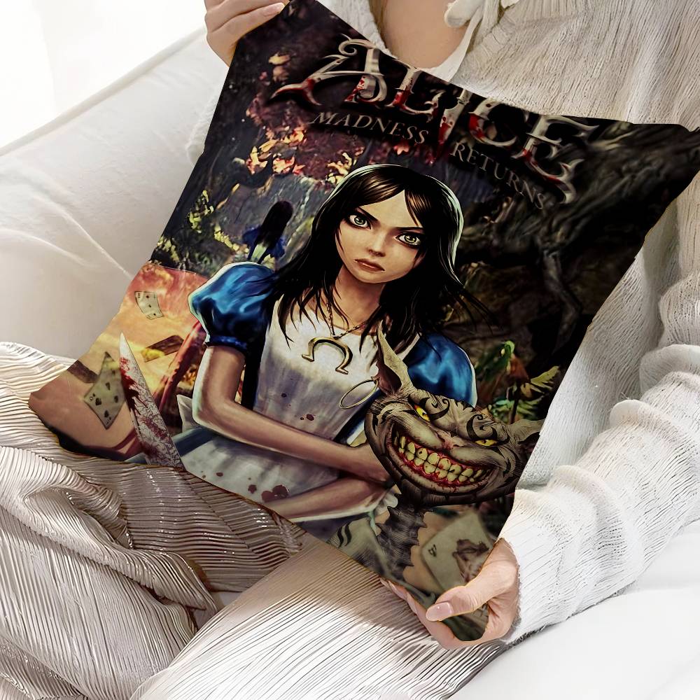 A-Alice M-Madness R-Returns Cushion Cover Inches Farmhouse Decor Home Throw Pillow Covers For Couch Decorations
