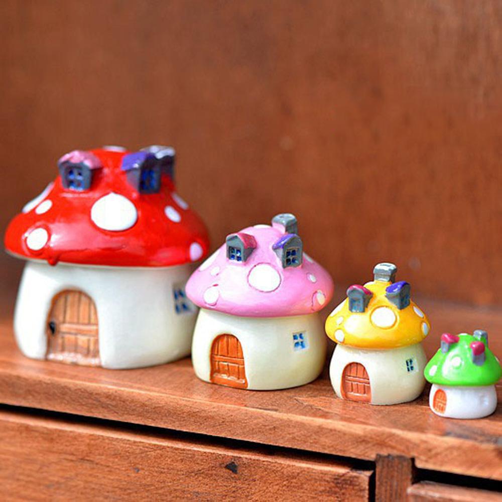 Miniature Craft Mushroom Micro Landscape Bonsai Decoration Fairy Garden Ornament Miniature Figurine