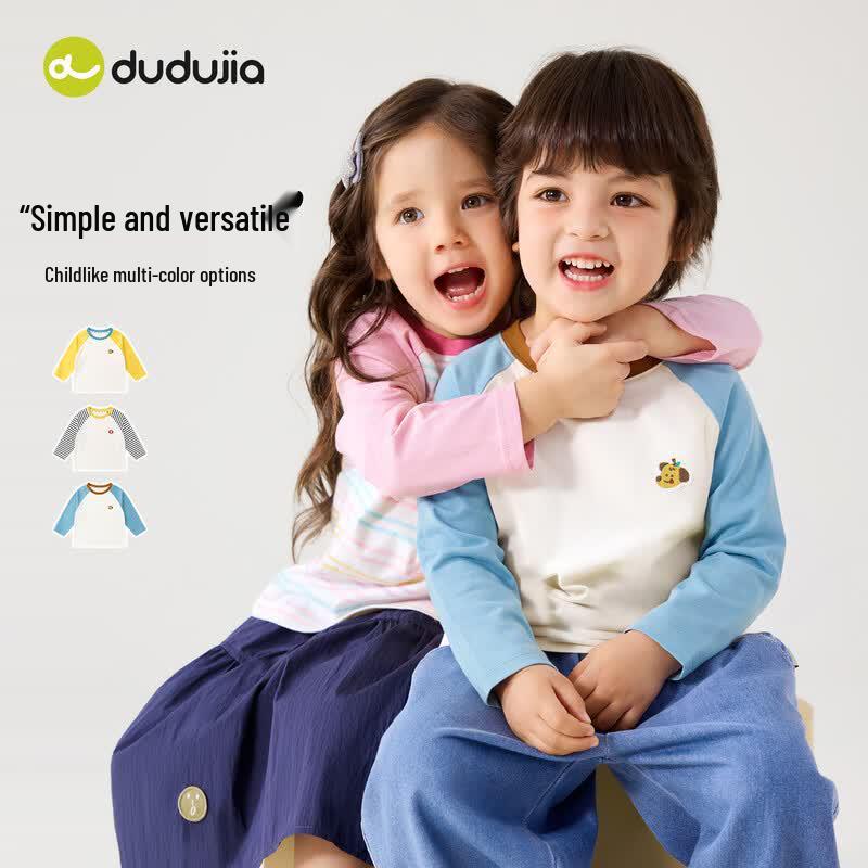 Dudu Family Kids' 100% Cotton Long Sleeve T-Shirt
