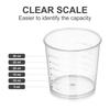 Ledmomo 50-Piece 30ml Plastic Heat-Resistant Measuring Cup, Small, Clear, Disposable Measuring Cup, Durable, Mini, Small Volume, Liquid Measurement, L
