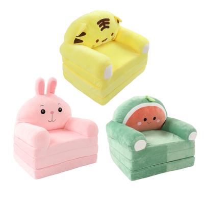 Cute Cartoon Foldable Kids Sofa Backrest Armchair 2 In 1 Foldable Children Sofa Bed for Living Room