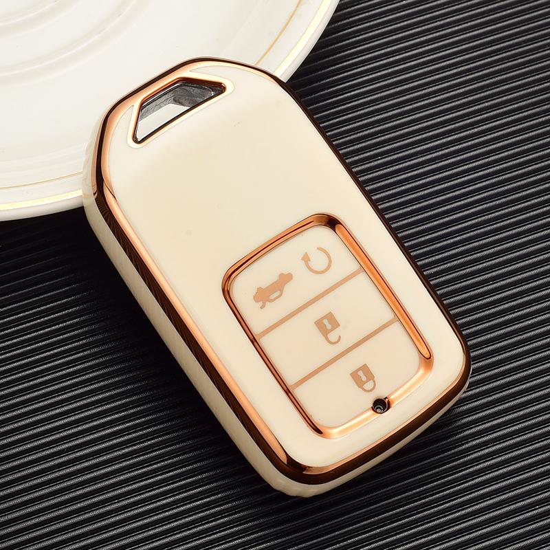 

Tpu Car Remote Key Case Cover Shell For For Honda Crv Cr-V Fit Civic Accord Hr-V Hrv City Odyssey Xr-V Protector Holder Keyless