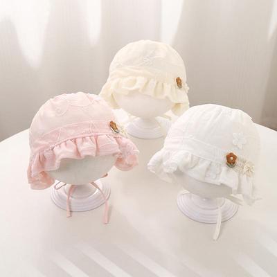 Baby-Mädchen Spitze Rüsche Sonnenhut - Frühling/Sommer Bindeband Prinzessin Hofhut