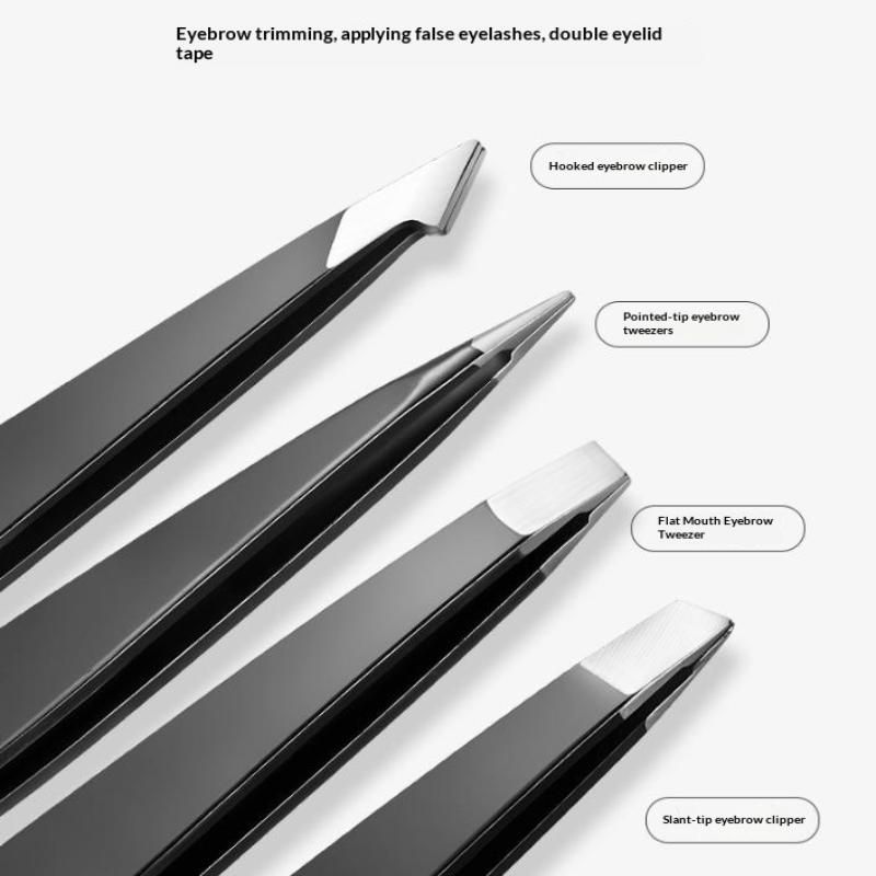 Eyebrow Tweezers Set 4 Pcs/Set Stainless Steel Precision Eyebrow Tweezers Professional Makeup Tools For Women & Girls Gift