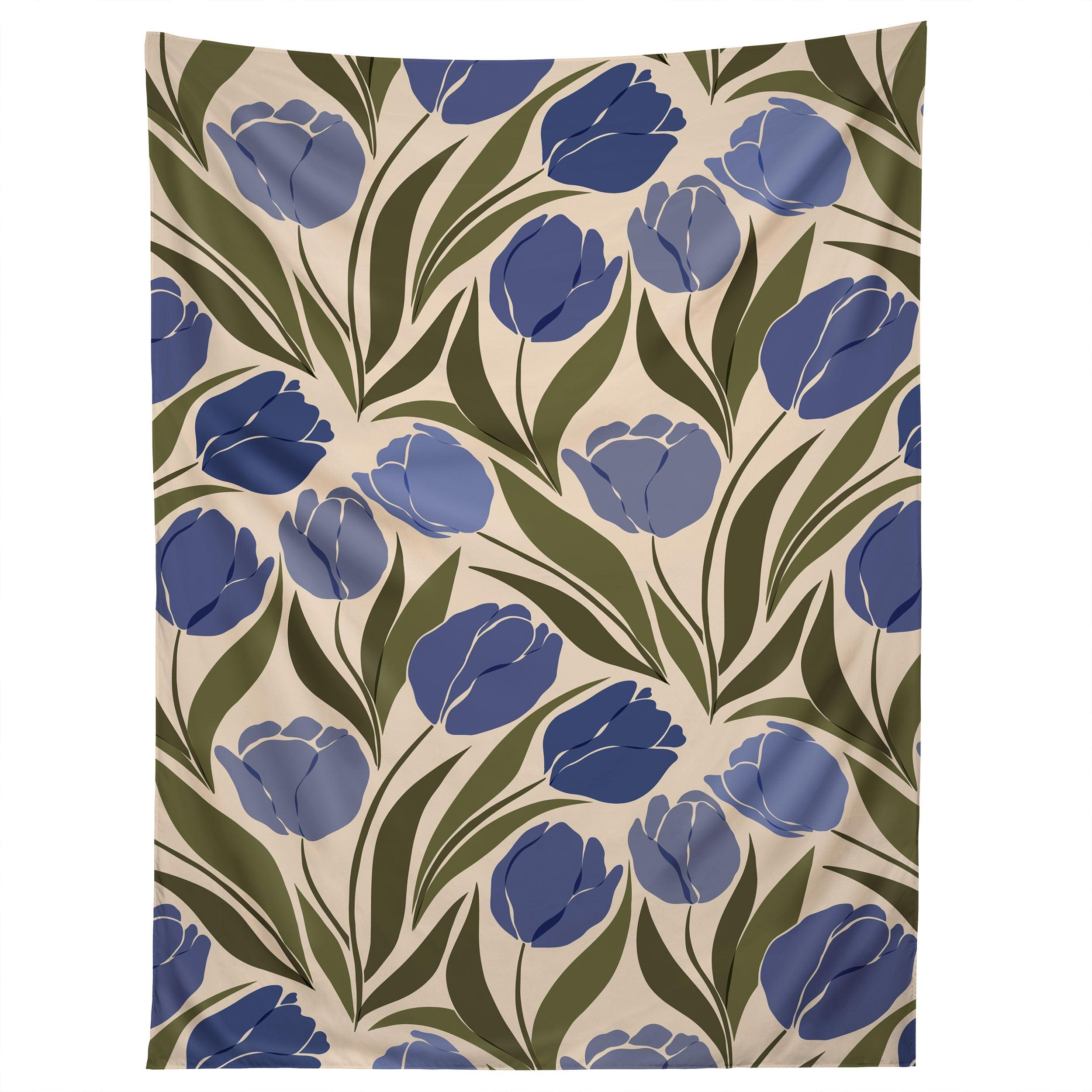 BLUE TULIP FIELD tapestry 75x100
