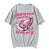 Moister Than An Oyster Funny Meme T Shirt Fashion Gothic Unique Humor Tshirts Unisex Womens Oversized Cotton Short Sleeve Tshirt