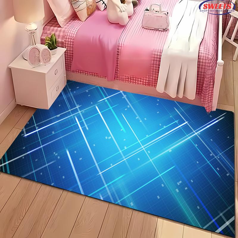 HD Home Area Gamer Rug with Game Controller Design,Non Slip Floor Tapete for Kids,Decor Carpet for Living Room Bed Playrooms Mat