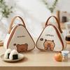 Portable Cartoon Bento Box Storage Bag Mini Oxford Insulated Lunch Bag Students Waterproof Food Thermal Bag Picnic Cooler Bag