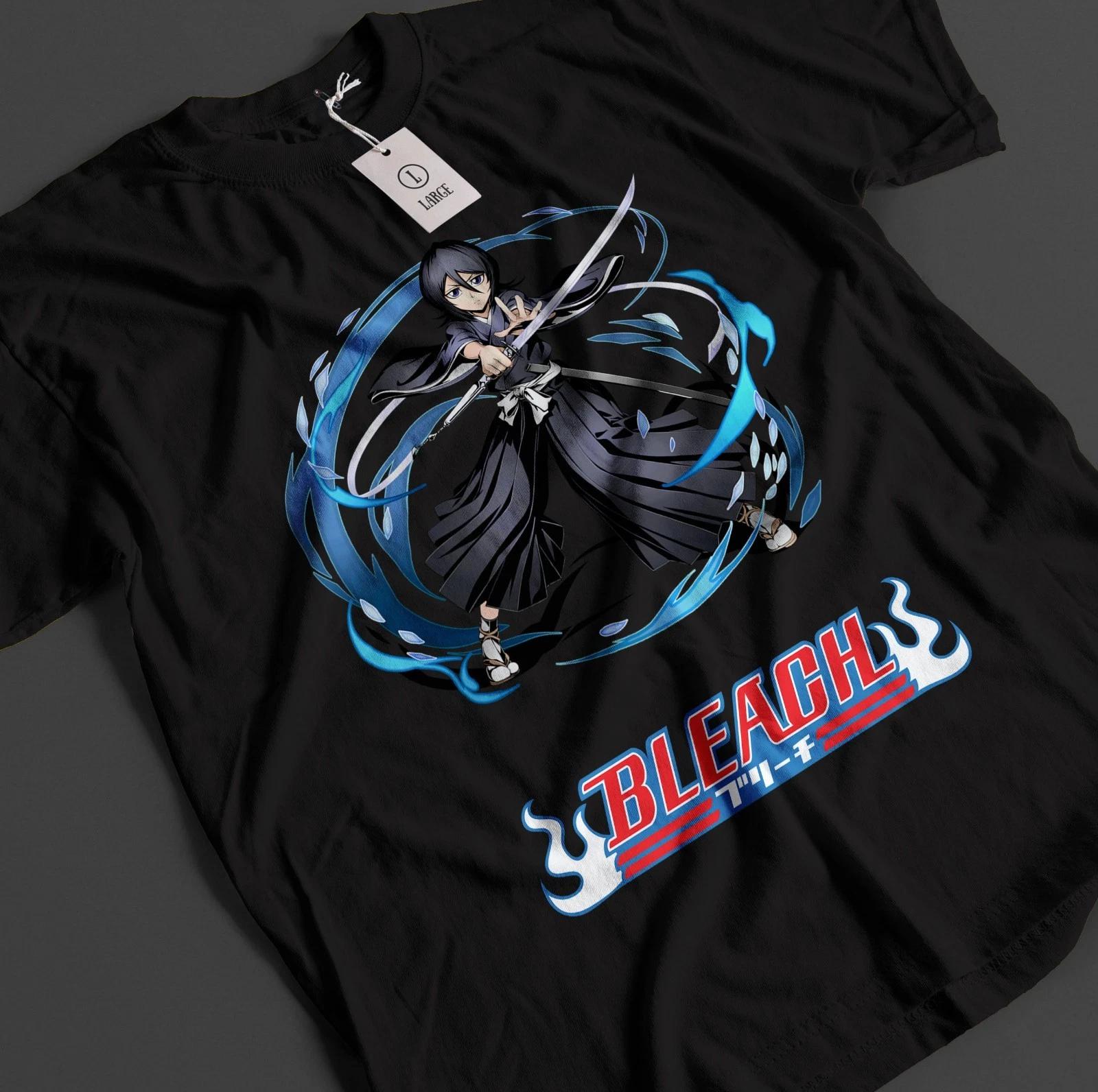 Bleach Anime Shirt Rukia Tshirt Ichigo Bankai T-Shirt Aizen Zaraki Unisex Tee XXXL