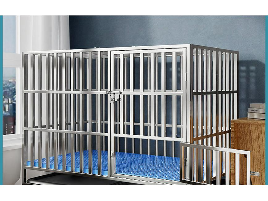Stainless Steel Folding Dog Cage for Medium & Large Dogs